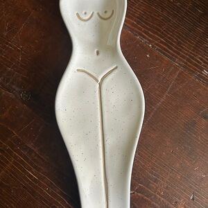 Urban Outfitters Cream Ceramic Spoon Rest